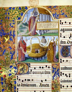 Ms 0412 Miniatures représentant une allégorie de l