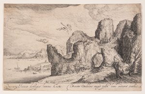 Paysage avec la chute d