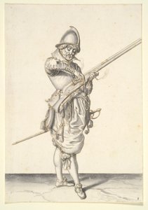Soldat se préparant à tirer un caliver