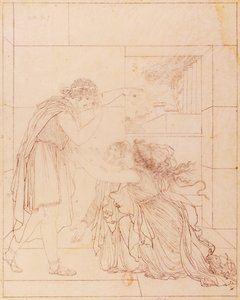 Andromaque aux pieds de Pyrrhus, illustration pour Andromaque de Jean Racine (1639-1699)