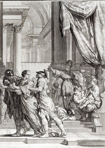 Jehoiada, grand prêtre de Jérusalem proclamant le prince Joas roi de Juda, scène de 