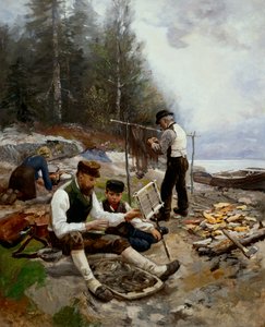 Pêcheurs à la plage