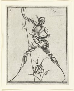 Homme marchant avec un bâton (Ornements de légumineuses pour orfèvres) - Jakob Custos