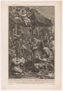 Saint Charles Borromée portant un crucifix parmi les victimes de la peste - Jakob Frey (I)