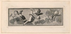 Vignette avec anges et instruments de la Passion