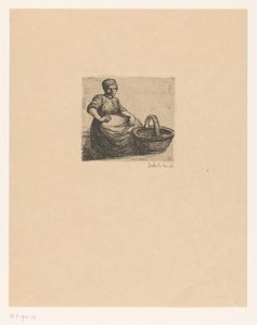 Paysanne avec panier - Jakob Smits (signed by artist)