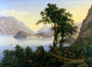 Vue de Bellagio sur le lac de Côme. 19e siècle