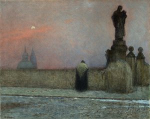 Début de soirée à Hradcany (Prague, République tchèque)