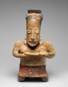 Femme agenouillée allaitant un bébé, Proto-Classique - Jalisco