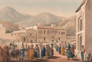 Le Durbar-Khaneh de Shah Shoojah-ool-Moolk, à Kaboul, c.1840 - James (after) Atkinson