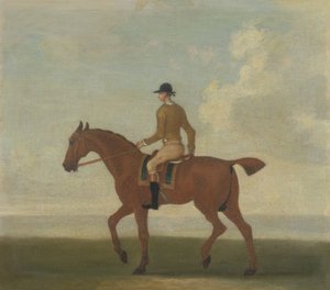 Un cheval de course alezan avec jockey, vers 1730