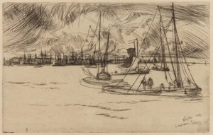 Amsterdam, depuis le Tolhuis, 1863