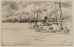 Amsterdam, depuis le Tolhuis, 1863