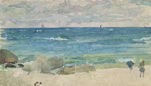 Scène de plage avec deux personnages, 1885-90 - James Abbott McNeill Whistler
