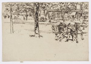 Boulevard Poissonnière, Paris, vers 1892-93 - James Abbott McNeill Whistler