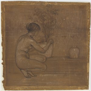 Figure accroupie. Étude pour La Symphonie blanche : Trois filles, 1869-1870 - James Abbott McNeill Whistler