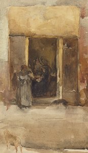 Figures dans une porte, vers 1897-99