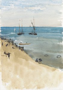Vert et argent - La mer brillante, Dieppe, vers 1883-85
