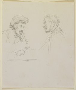 Têtes de deux hommes, vers 1855-59