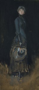 Dame en gris, vers 1883