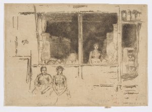 Boutique de melon, Houndsditch, vers 1886-88 - James Abbott McNeill Whistler