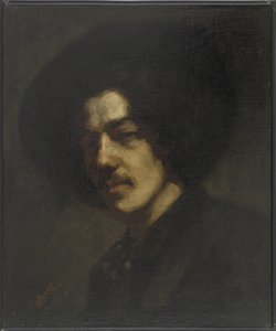 Portrait de Whistler avec un chapeau, 1857-59