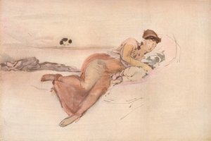 Rose et rose, la sieste des mères, vers 1875