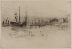 Bateaux à vapeur au large de la Tour, 1875