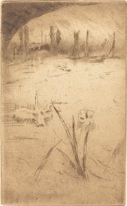Cygne et iris, publié 1883. - James Abbott McNeill Whistler