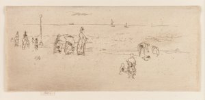 La plage, Ostende, 1887