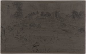 Le paysage avec le cheval, 1859