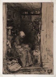 La Vieille Chiffonnière, n° 10 des Douze Gravures de la Nature Le Set Français, 1858 - James Abbott McNeill Whistler