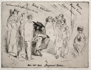 Douze gravures de la nature : Page de titre - Delauney dessinant, 1858 - James Abbott McNeill Whistler