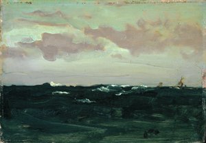 Violet et bleu : Parmi les rouleaux, vers 1893