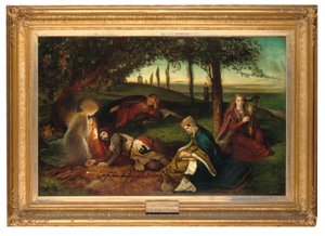 Le Sancgreall, le roi Arthur guéri de sa grave blessure