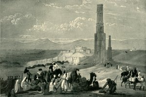 La forteresse et la citadelle de Ghazni et les deux minarets, vers 1840, 1901 - James Atkinson