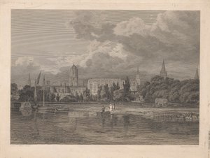 Vue sud de Christ Church, etc. depuis les prés