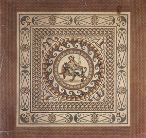 Pavement en mosaïque romaine, découvert dans Leadenhall Street, Londres, 1804