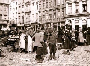 Garçons avec des cerceaux au marché, Rotterdam, 1898