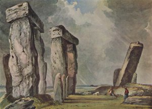 Stonehenge, Wiltshire, vers 1830, 1946