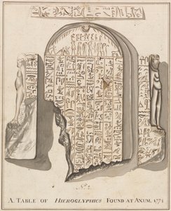 No. 2. A. Table des hiéroglyphes trouvée à Axum - James Bruce