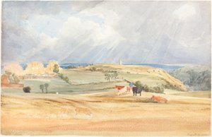 Paysage avec du bétail Somerset, 1830 - James Bulwer