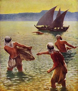 Pêche dans le lac de Galilée