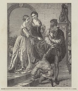 Le départ du chevalier Bayard de Brescia - James Clarke Hook