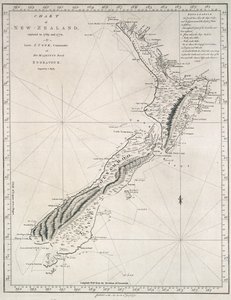 Carte de la Nouvelle-Zélande, explorée en 1769 et 1770 par le lieutenant J. Cook, commandant du Bark Endeavour de Sa Majesté
