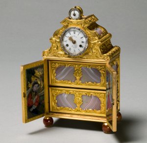 Cabinet miniature avec montre, c.1770-75