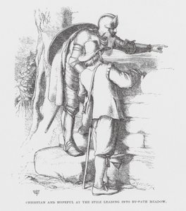 Chrétien et Espoir au style menant à By-Path Meadow - James Dawson Watson