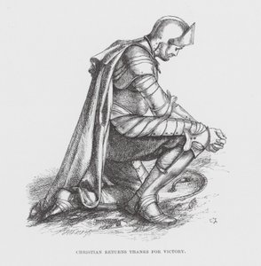Christian rend grâce pour la victoire - James Dawson Watson