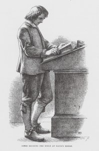James lisant la Bible chez Gaius