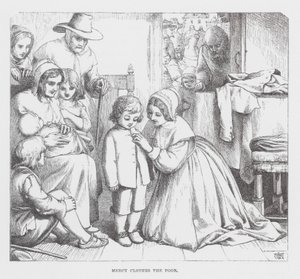 La Miséricorde habille les pauvres (gravure) - James Dawson Watson